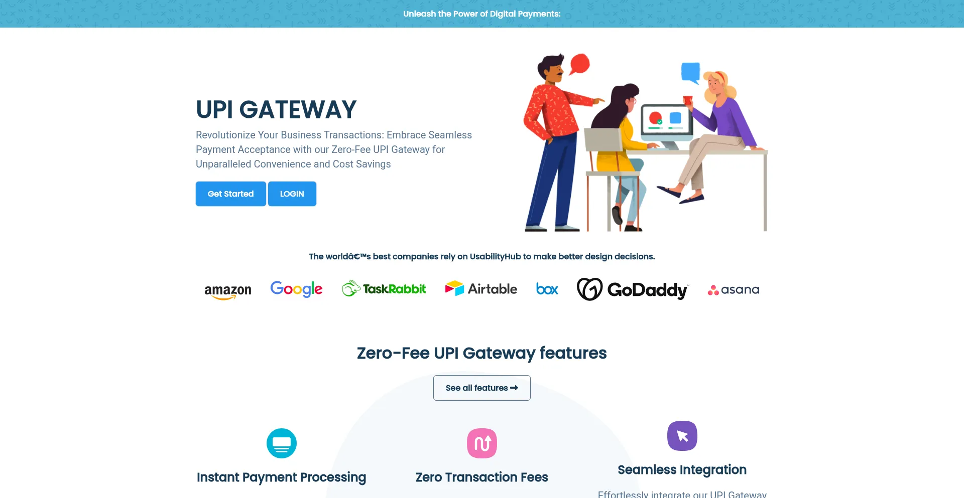 Website screenshot of Logln.in