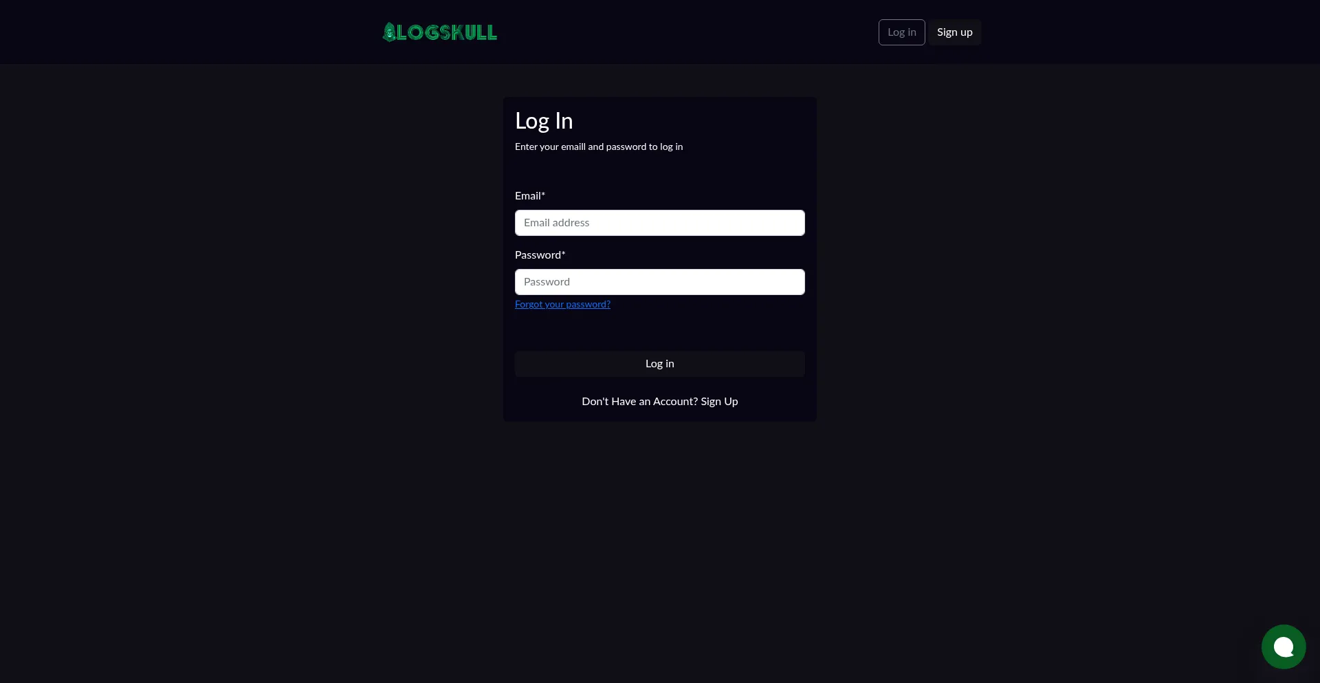 Website screenshot of Logs-skull.com