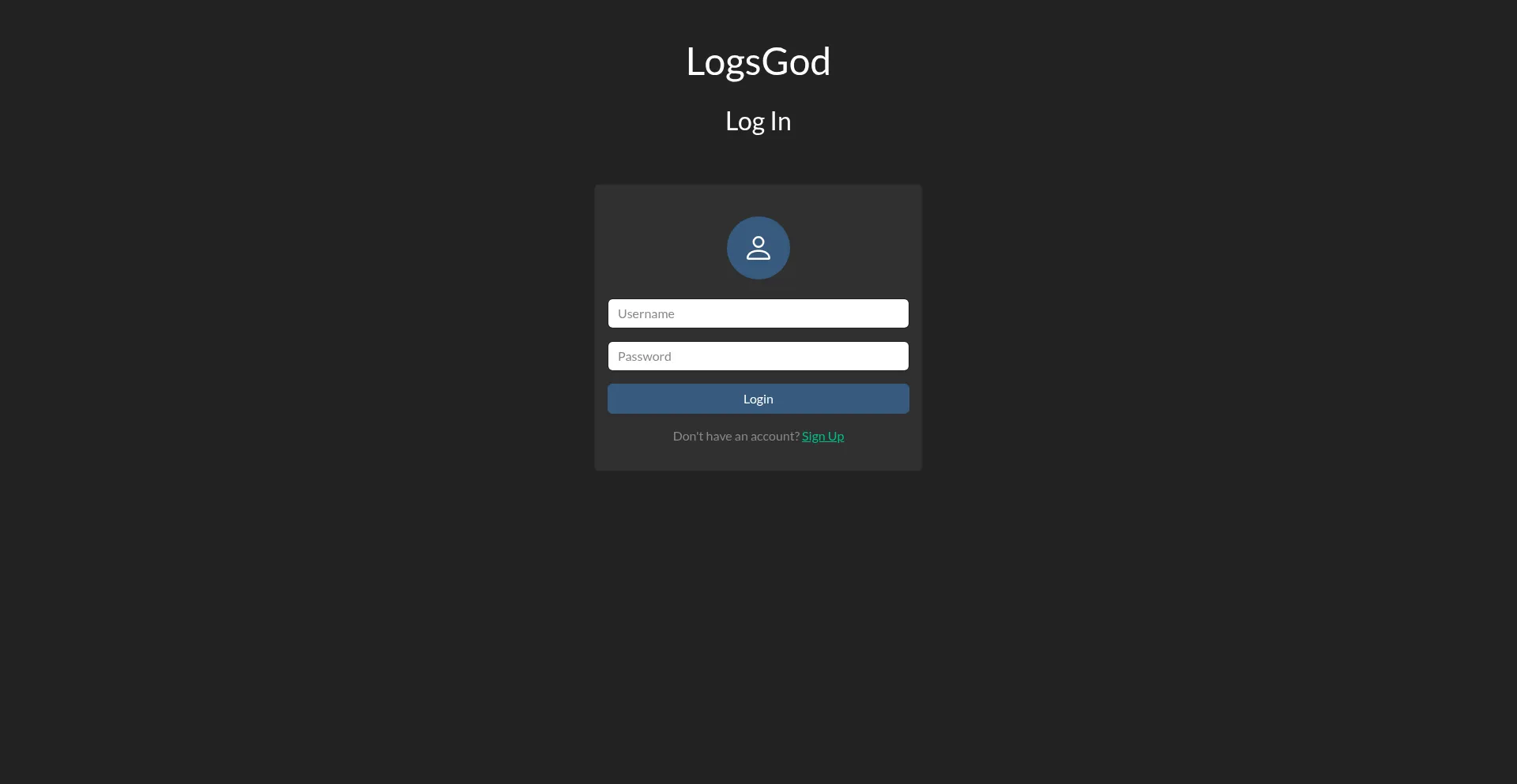 Website screenshot of Logsgod.com