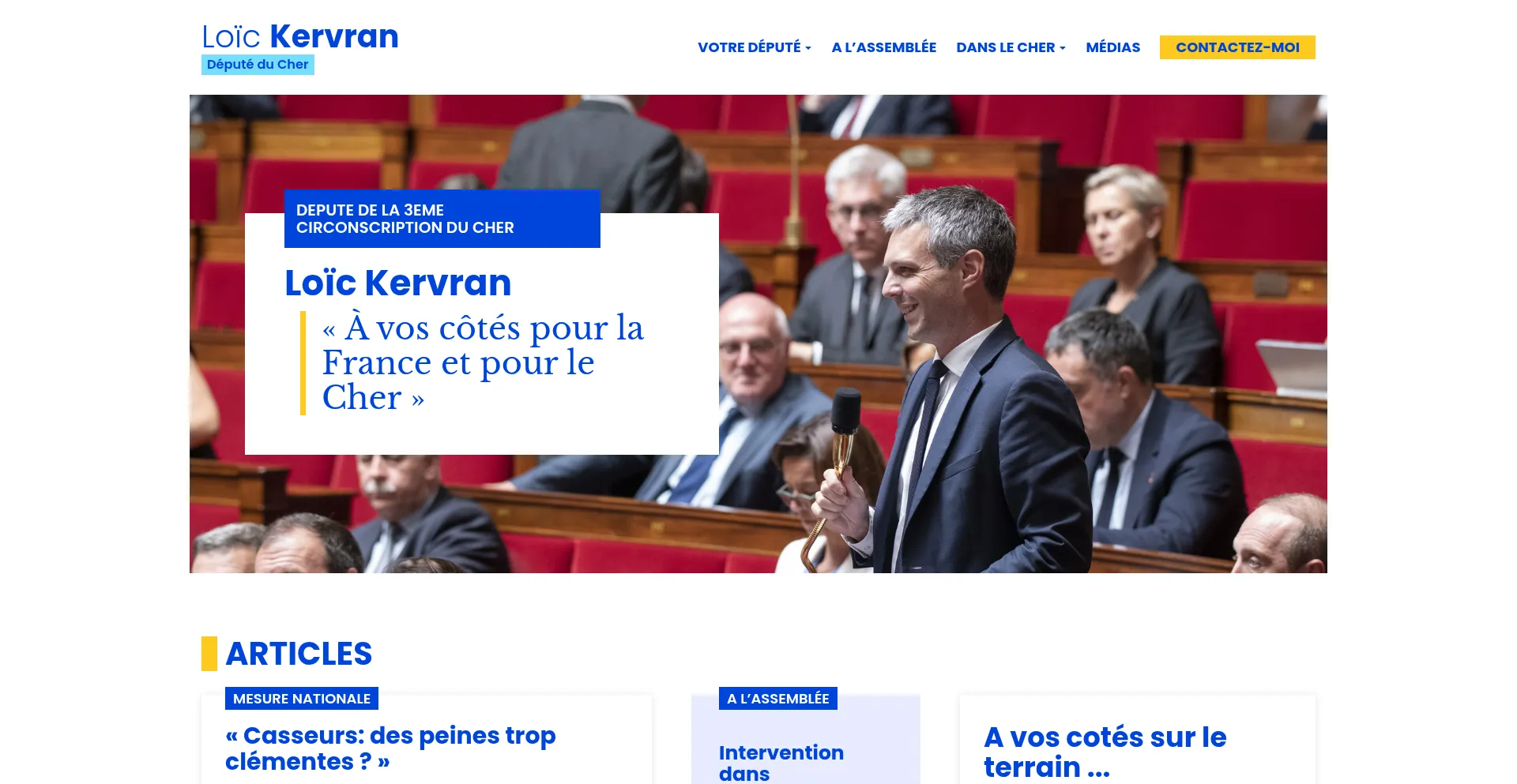 Website screenshot of Loic-kervran.fr