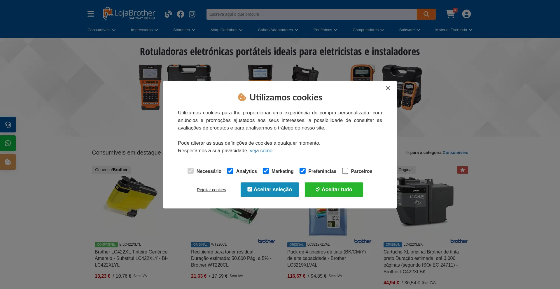 Lojabrother.com Screenshot