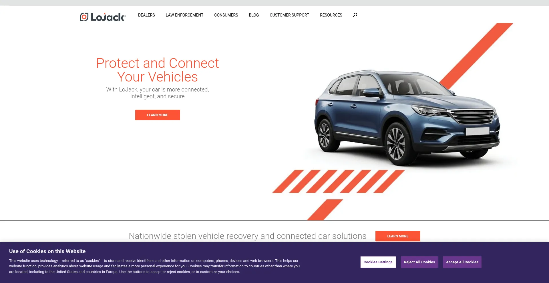 Lojack.com Screenshot