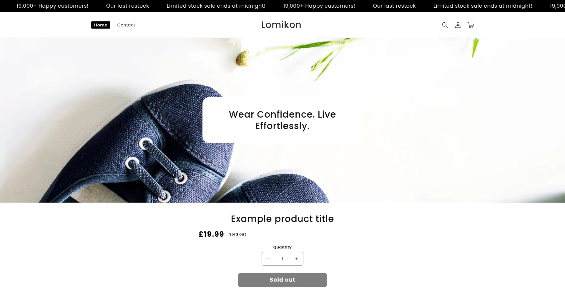 Website screenshot of Lomikon.com