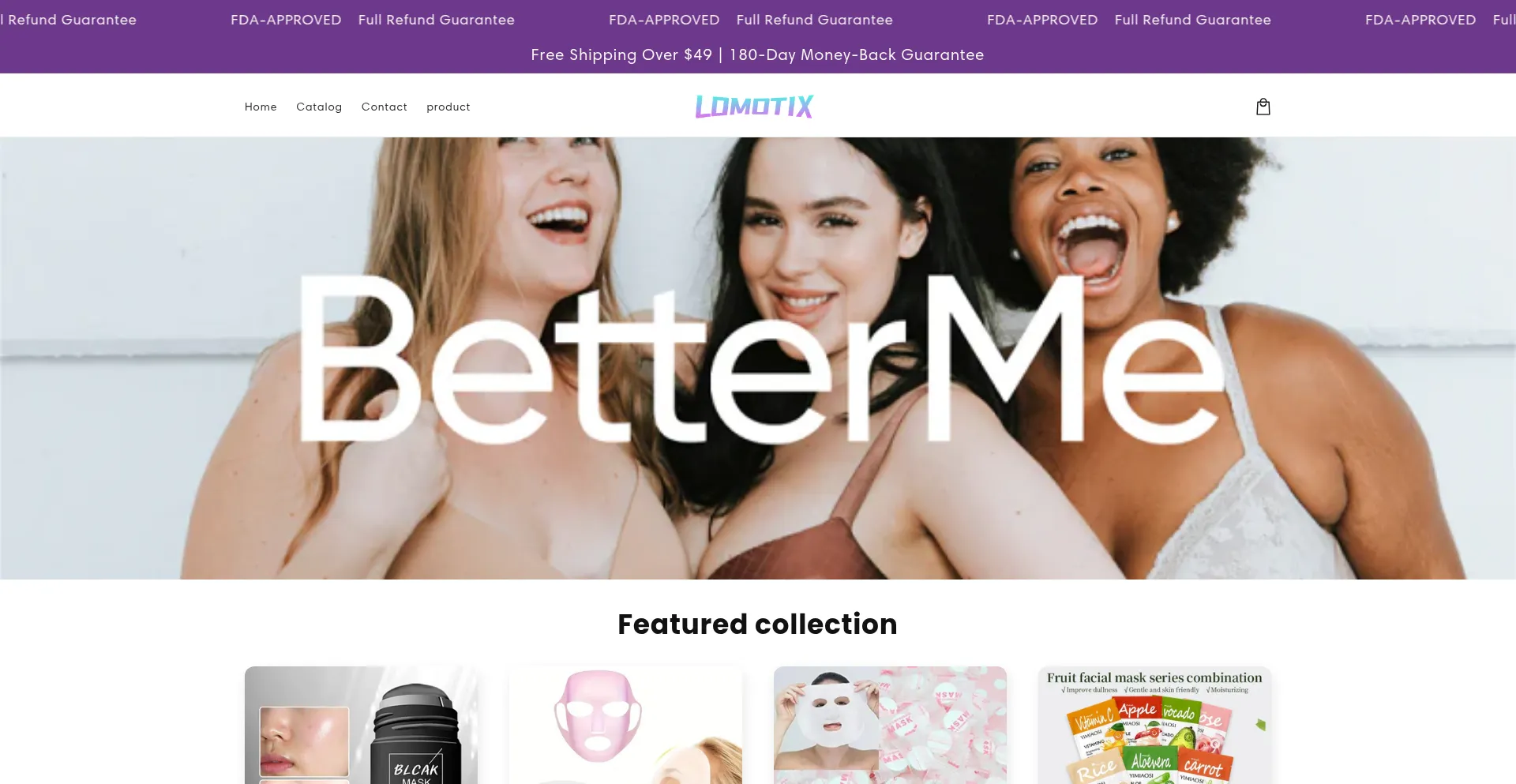 Website screenshot of Lomotix.com