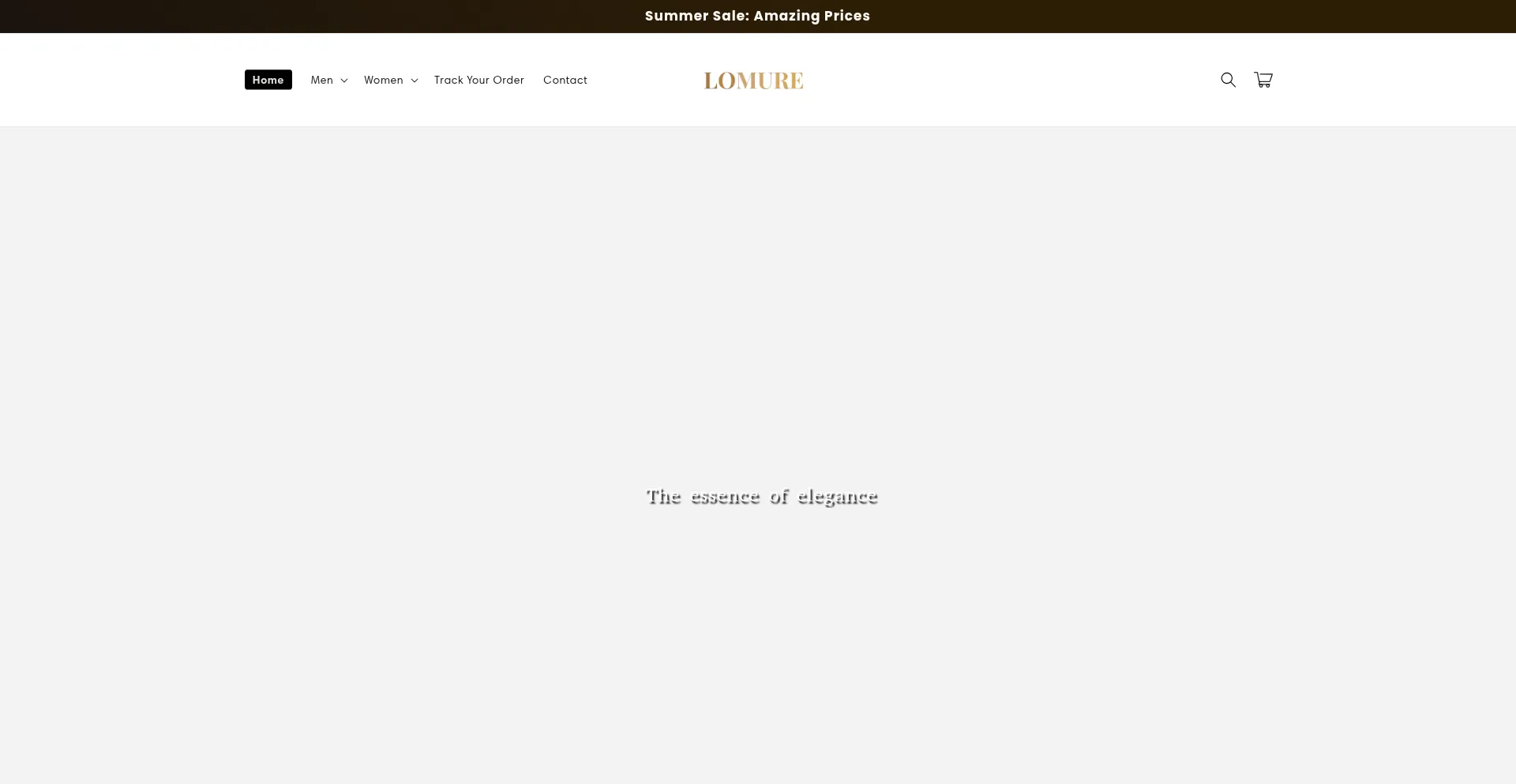 Website screenshot of Lomure.com