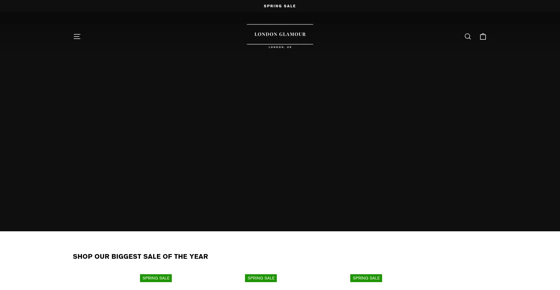 Website screenshot of London-glamour.com