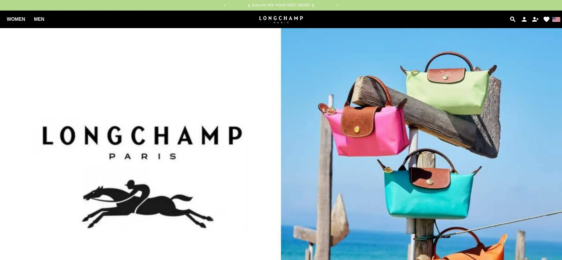 Website screenshot of Longchampoutletus.com