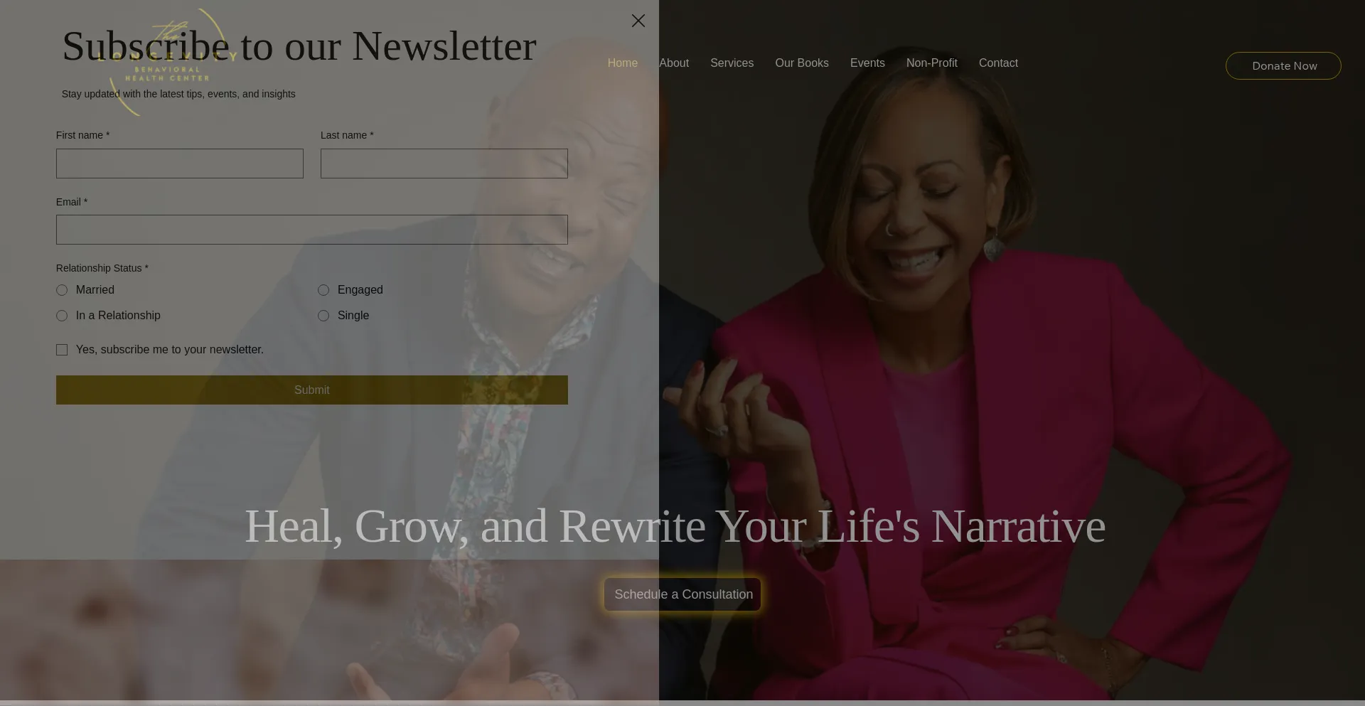 Website screenshot of Longevitybhc.com