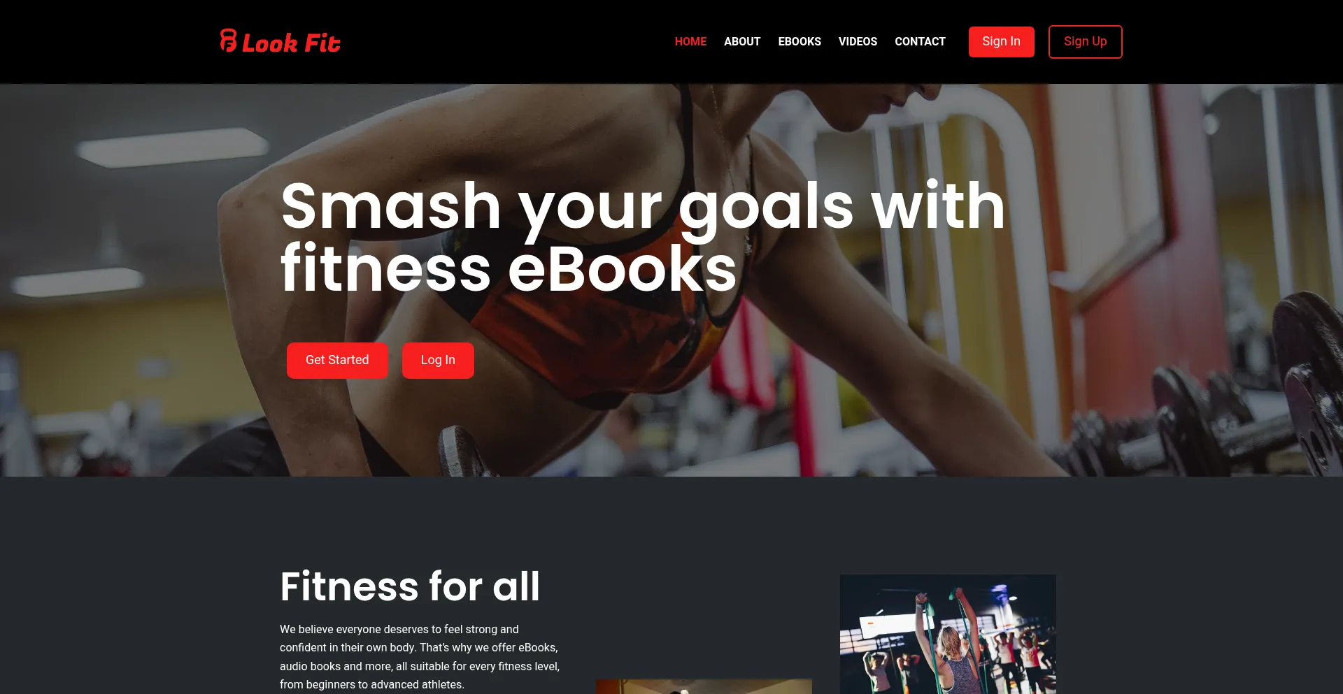 Website screenshot of Look-fit.com