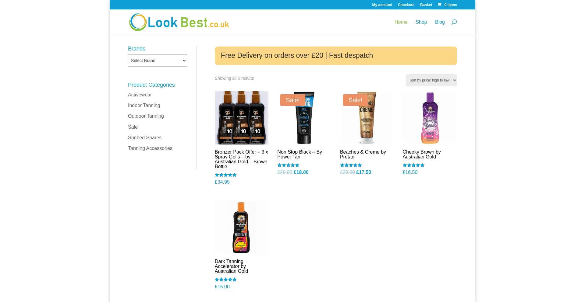 Website screenshot of Lookbest.co.uk