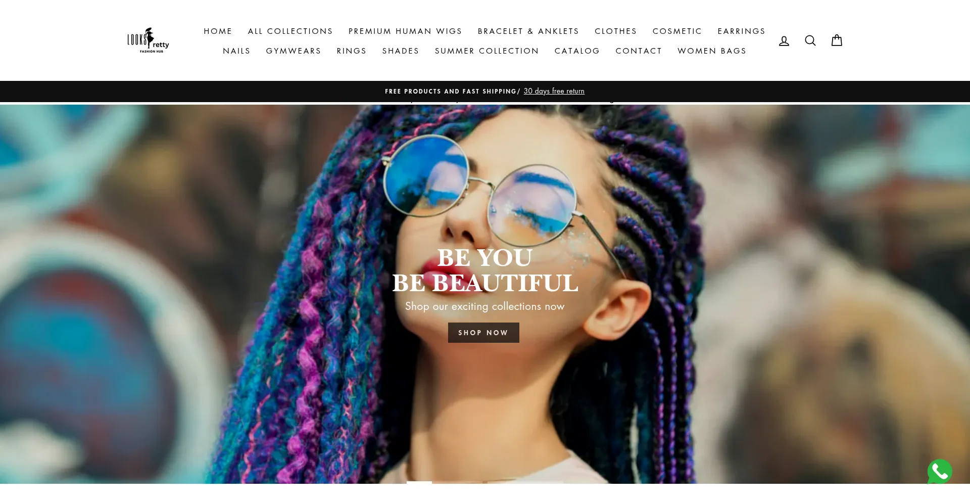 Website screenshot of Lookspretty.shop