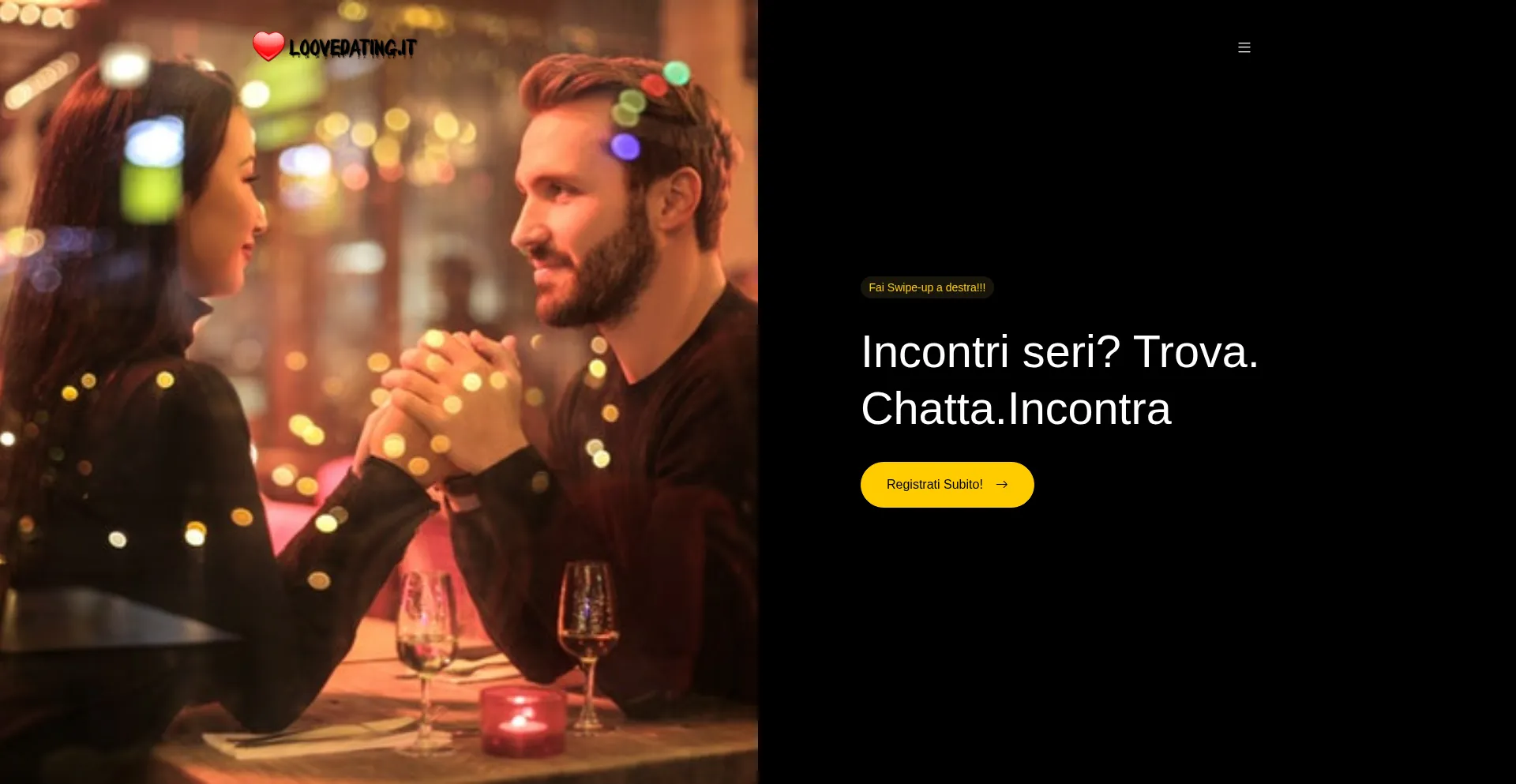 Website screenshot of Loovedating.it