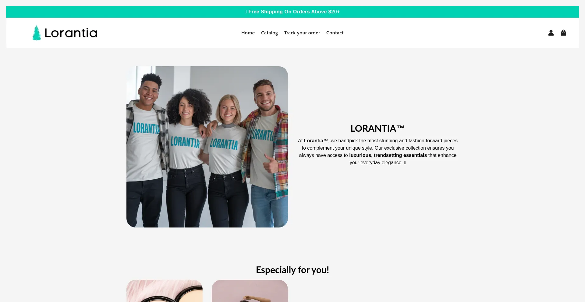 Website screenshot of Lorantia.com