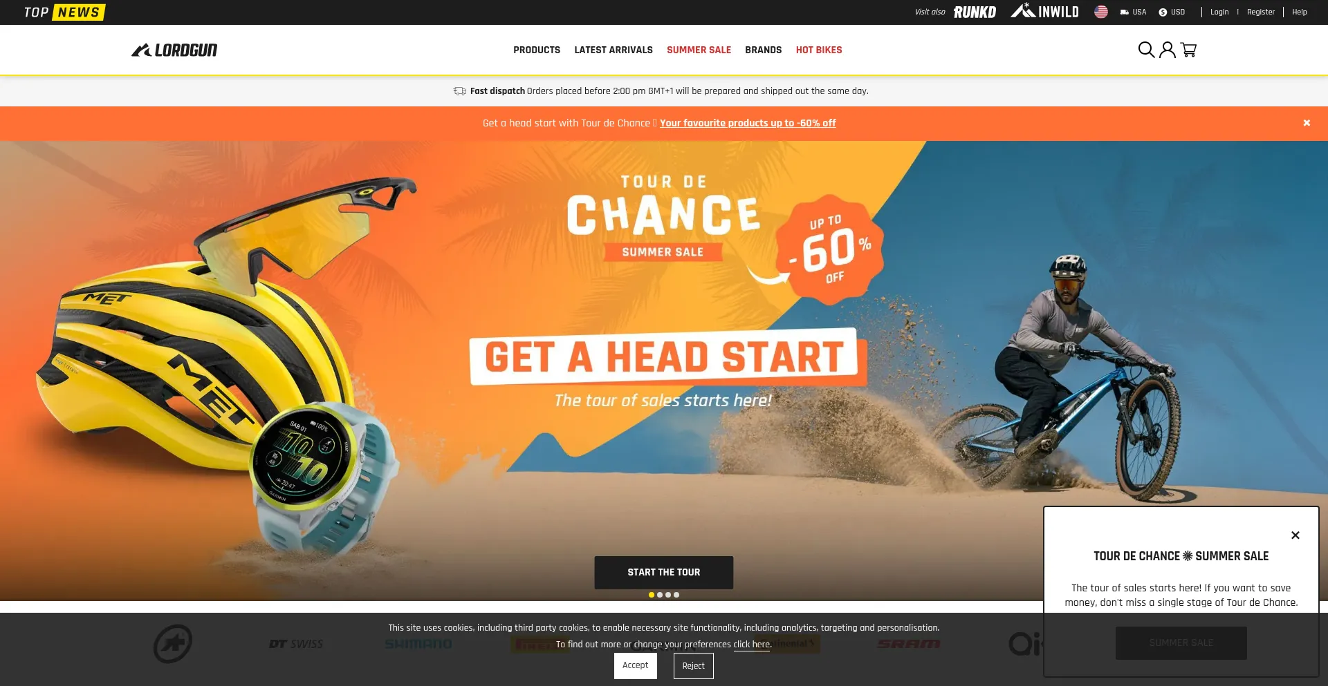 Website screenshot of Lordgun.com