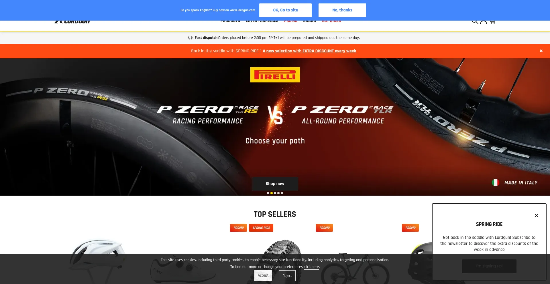 Website screenshot of Lordgunbicycles.co.uk
