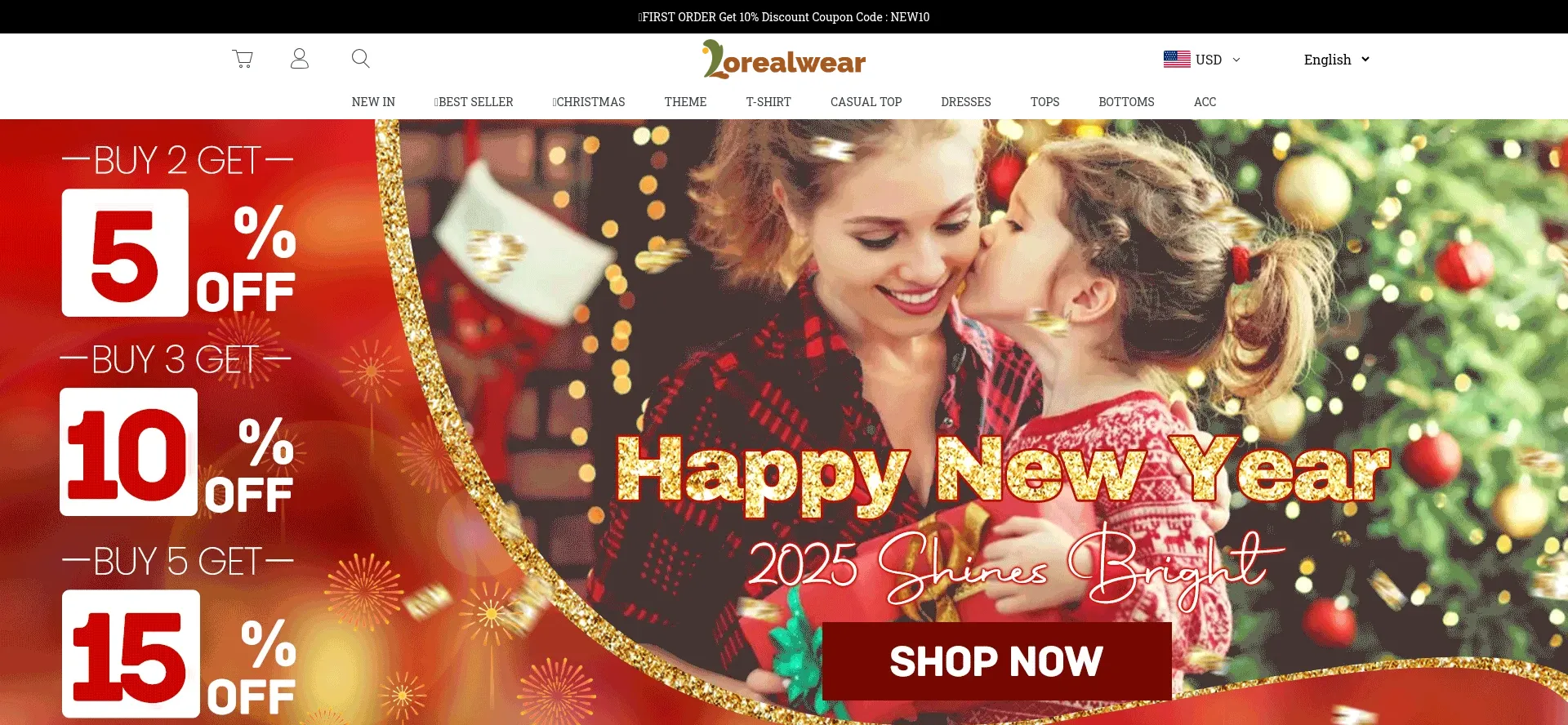 Website screenshot of Lorealwear.com
