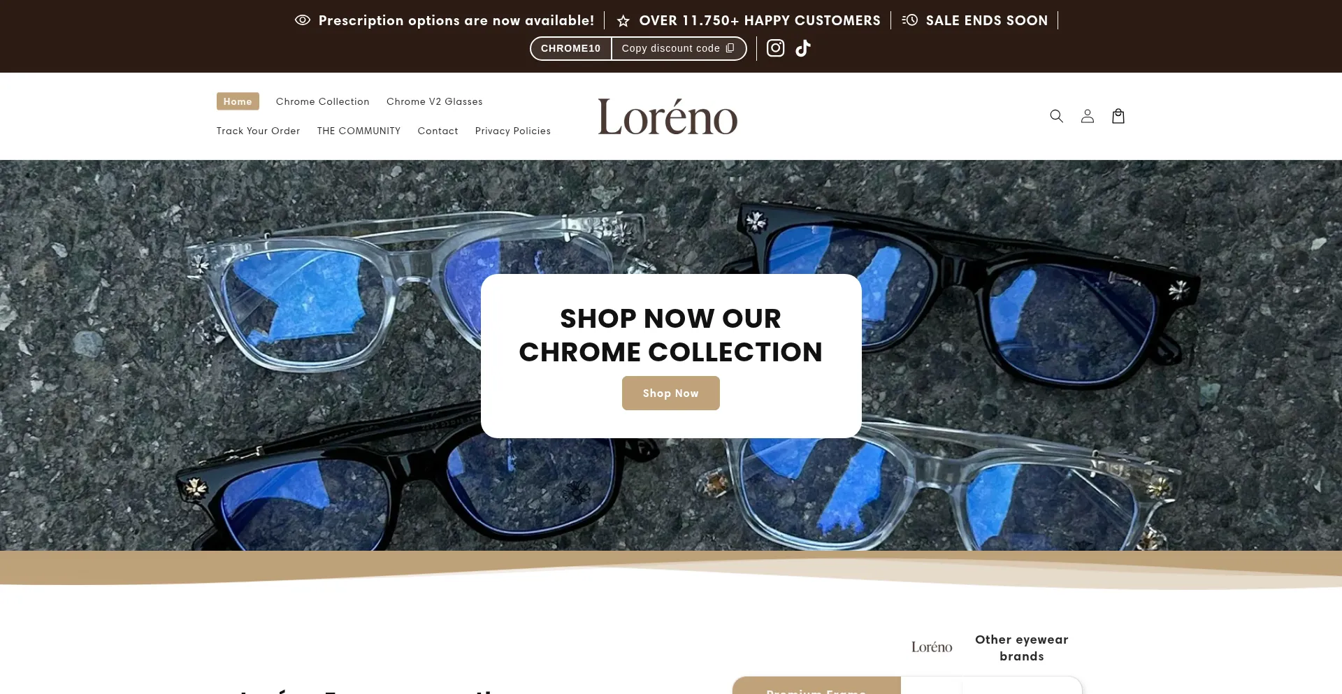 Website screenshot of Lorenoclothing.store