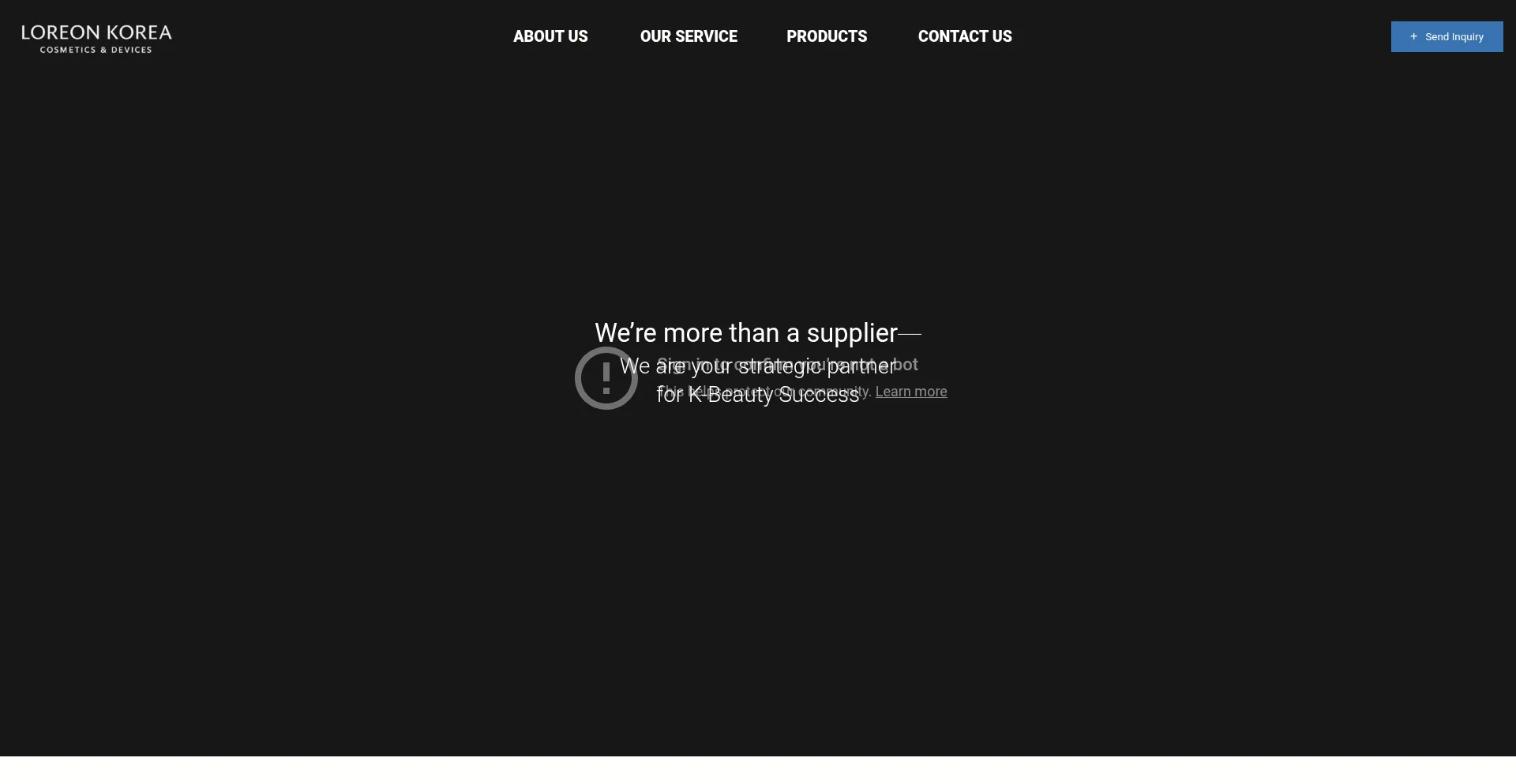 Website screenshot of Loreonkorea.com