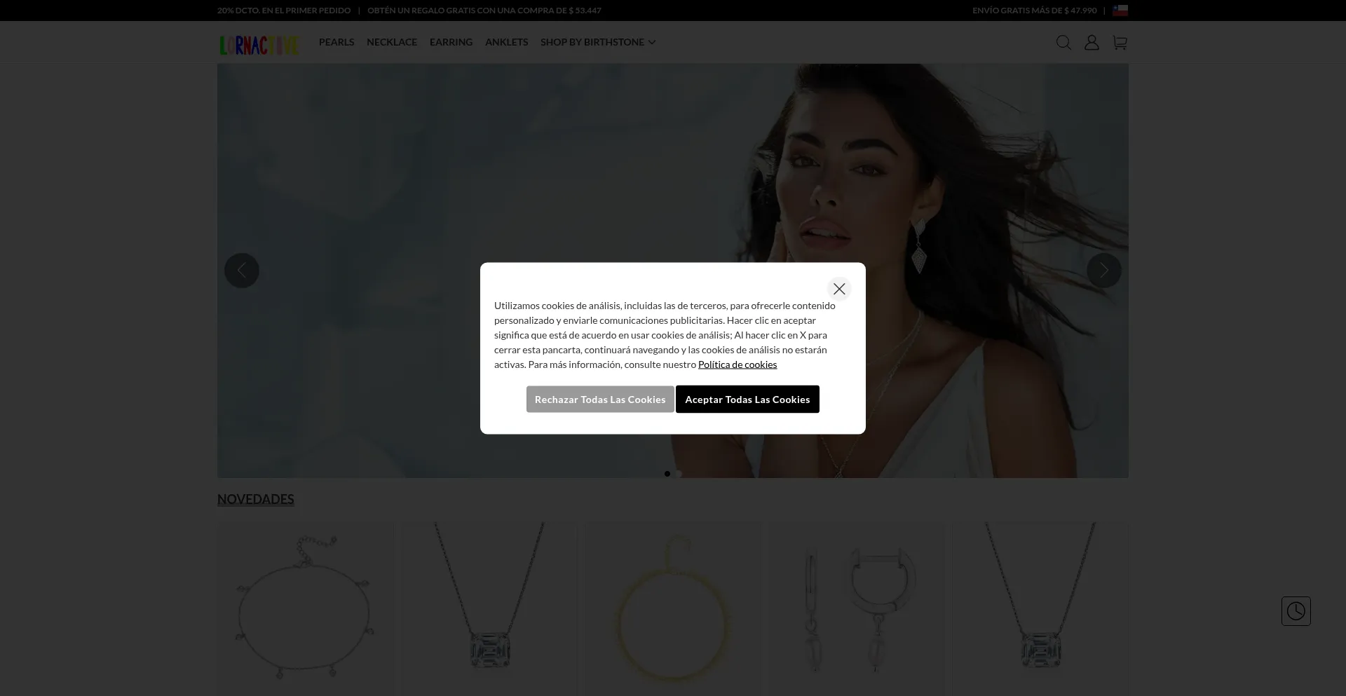 Website screenshot of Lornactive.shop