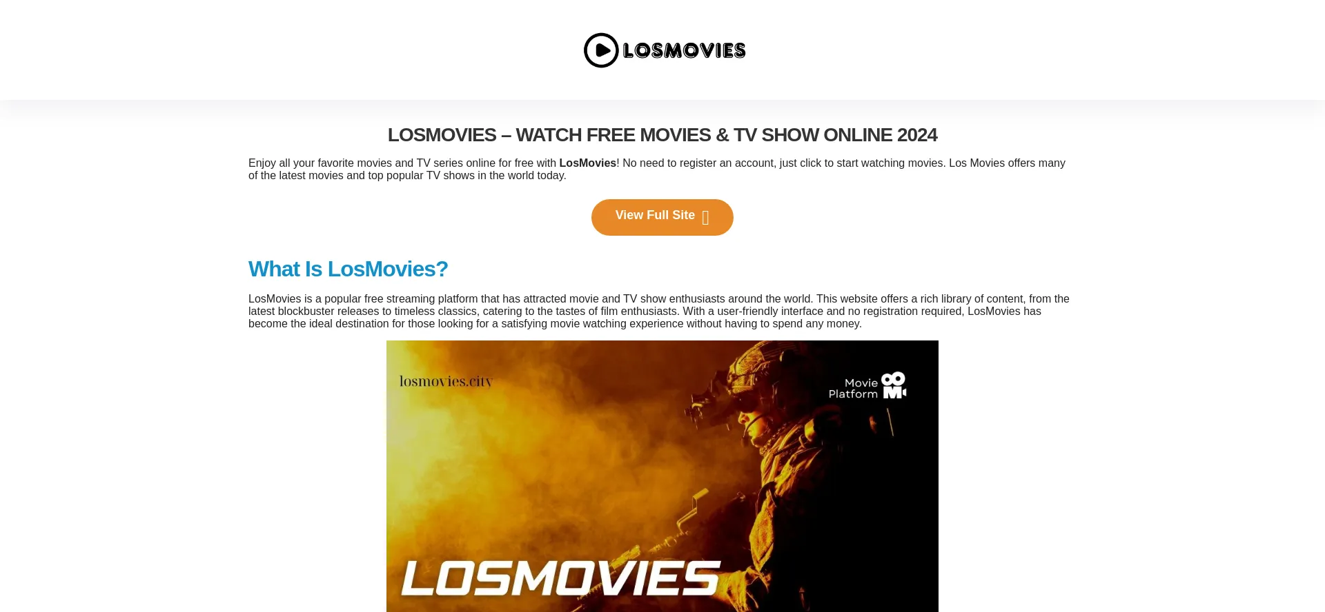 Website screenshot of Losmovies.city