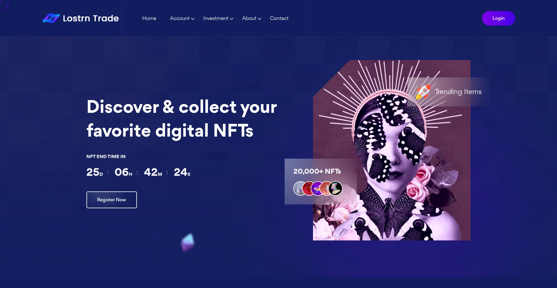 Website screenshot of Lostrntrade.com