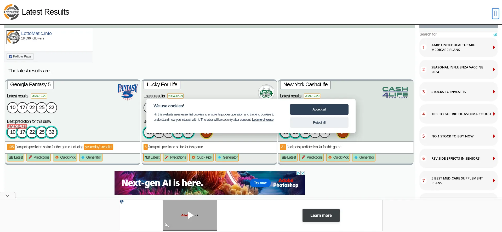 Lottomatic.info Screenshot