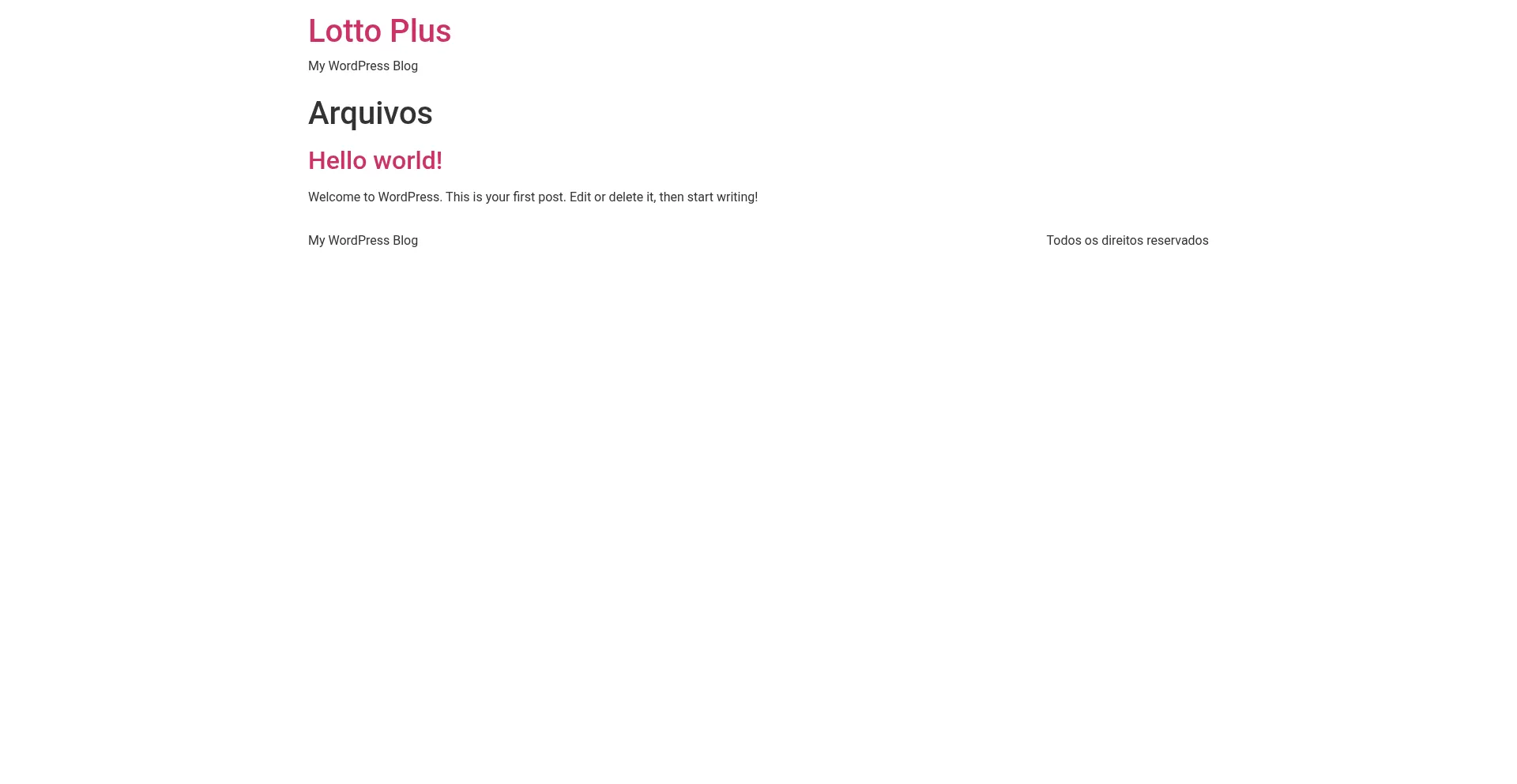 Website screenshot of Lottoplus.site