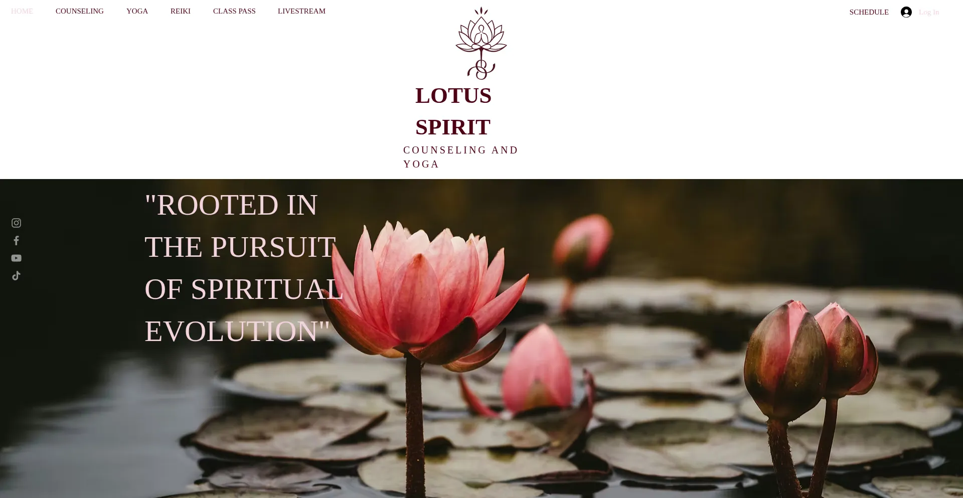 Website screenshot of Lotusspiritstudio.com