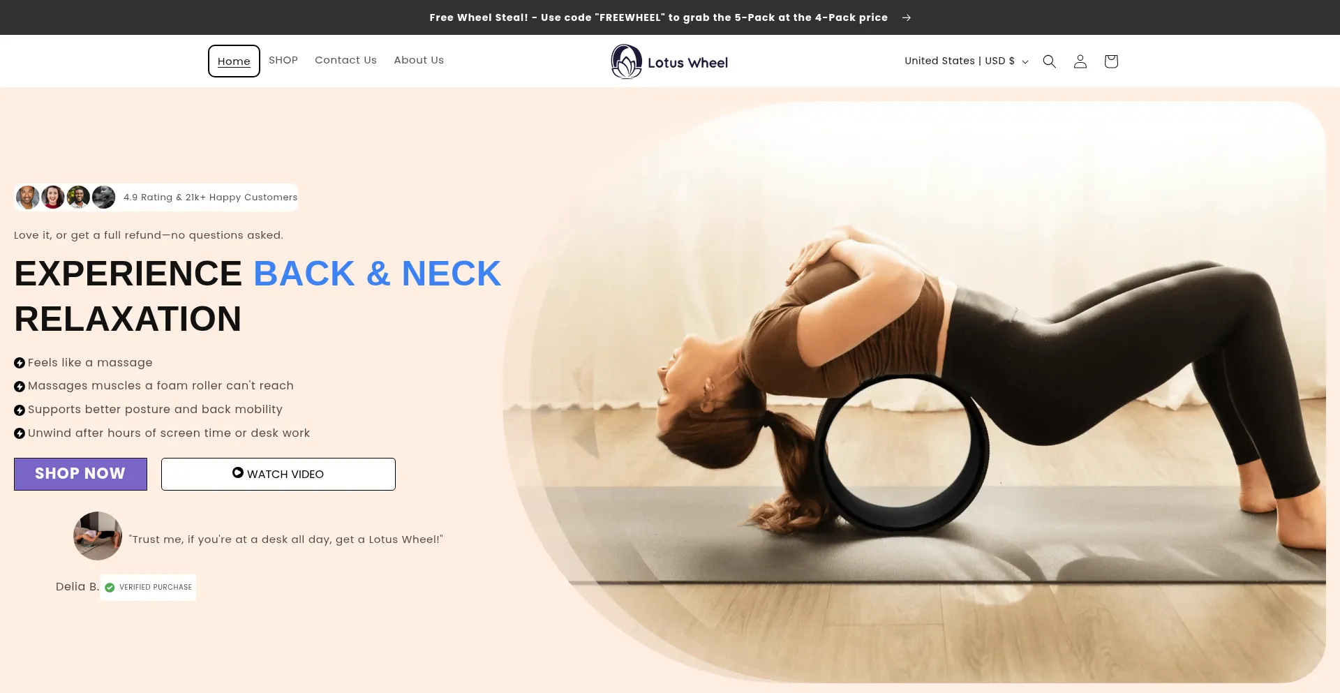 Website screenshot of Lotuswheel.com