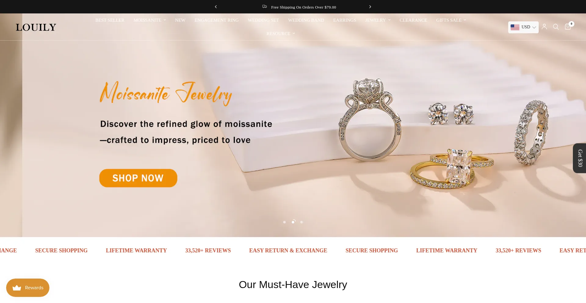 Louilyjewelry.com Screenshot