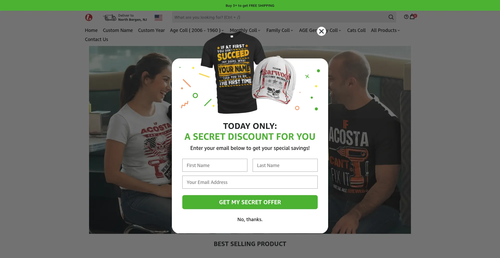 Website screenshot of Louisetees.com