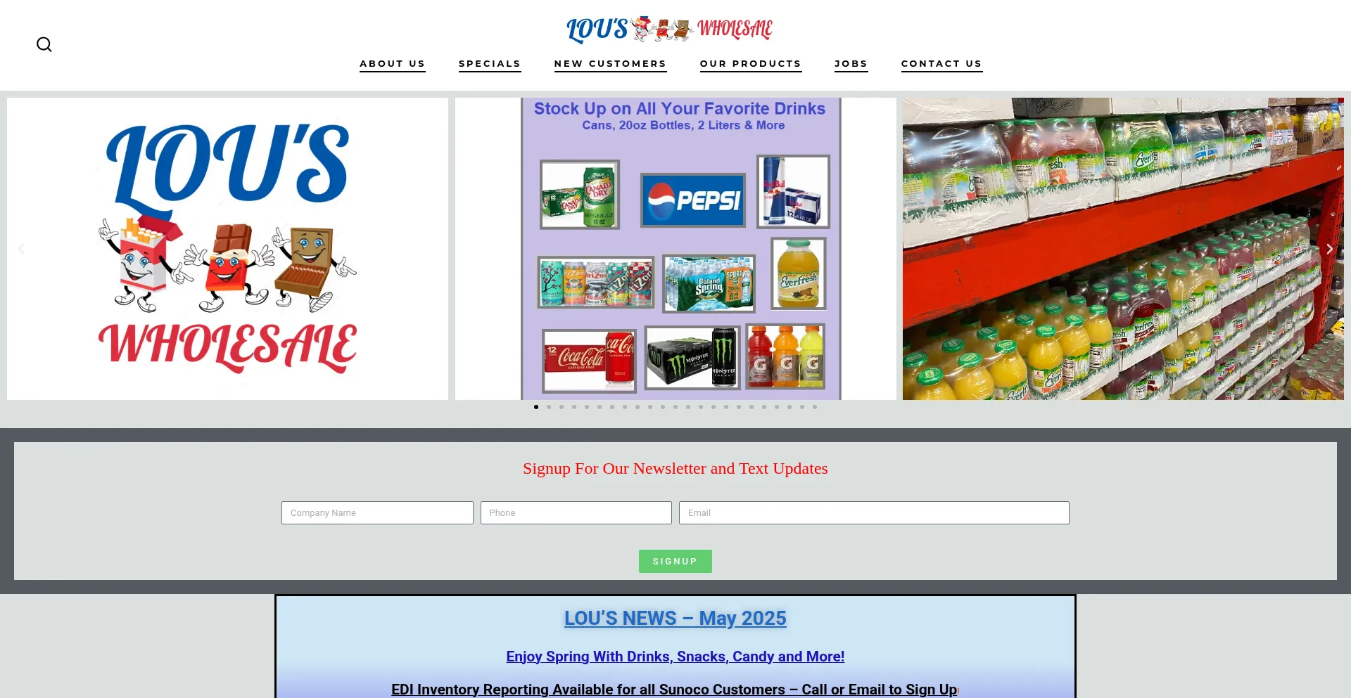 Louswholesale.com Screenshot