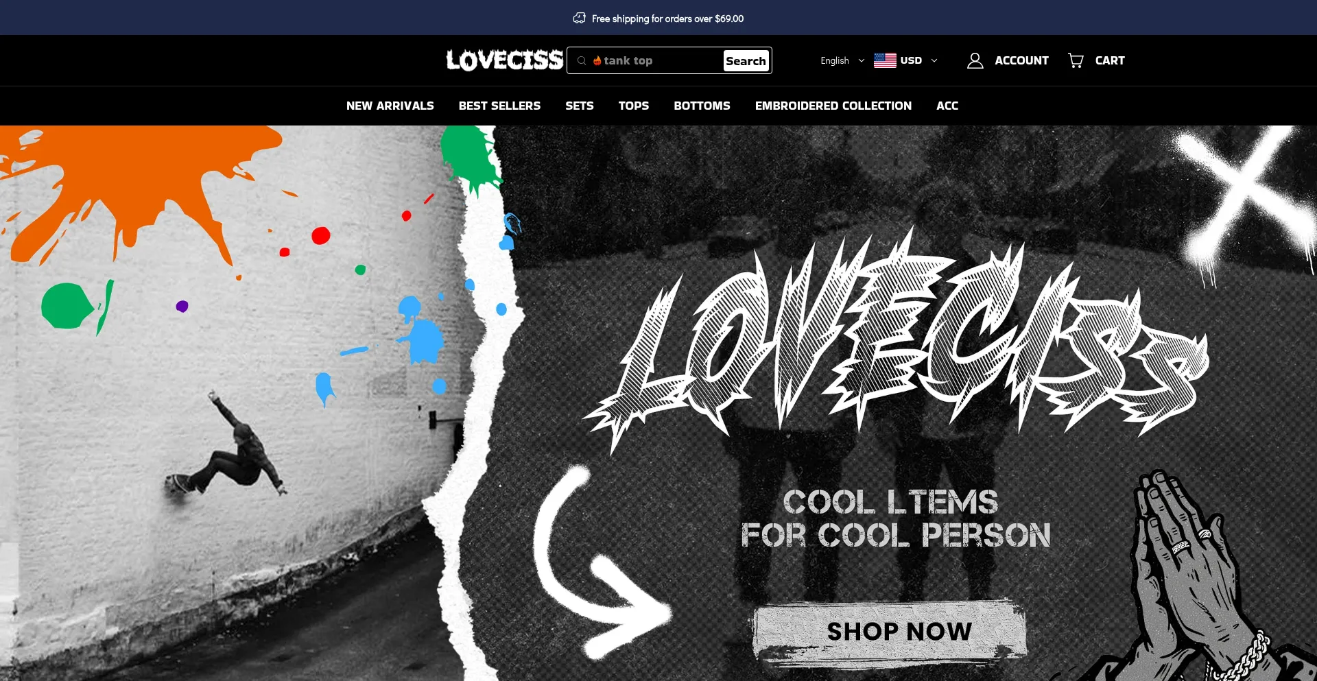 Website screenshot of Loveciss.com