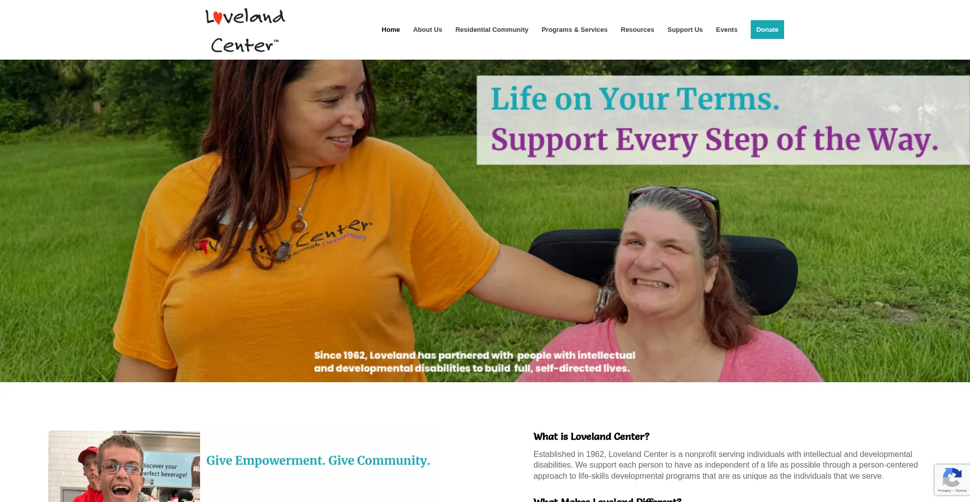 Lovelandcenter.org Screenshot