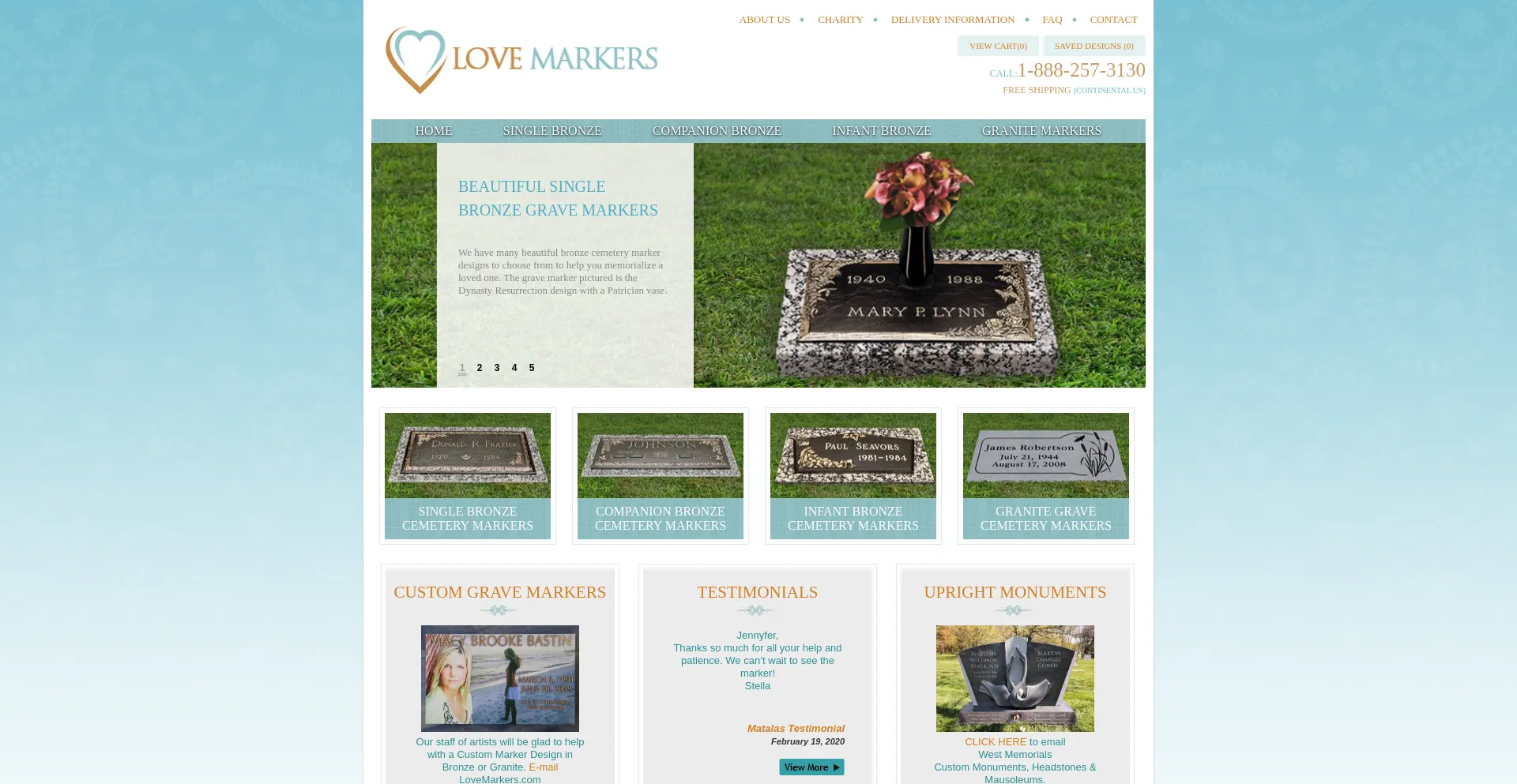 Website screenshot of Lovemarkers.com