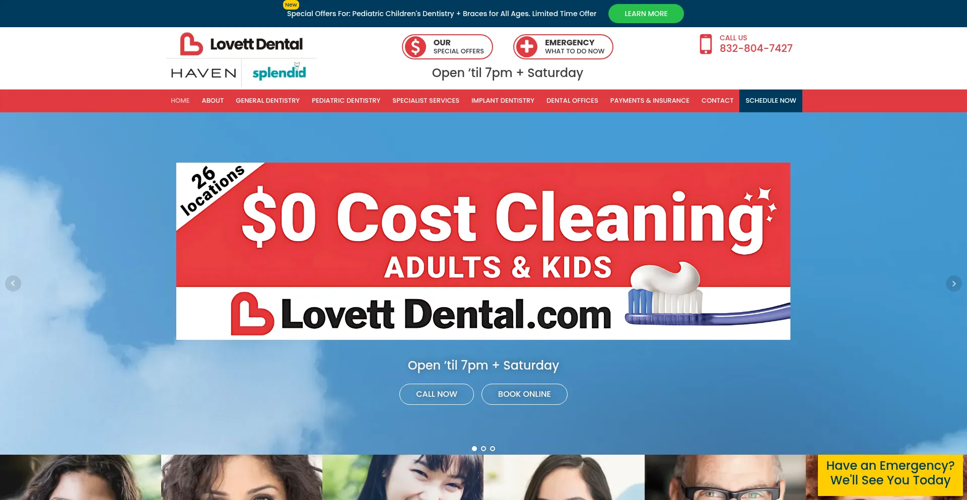 Website screenshot of Lovettdental.com