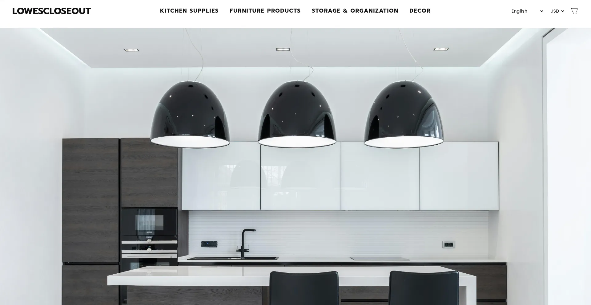 Website screenshot of Lowescloseout.com