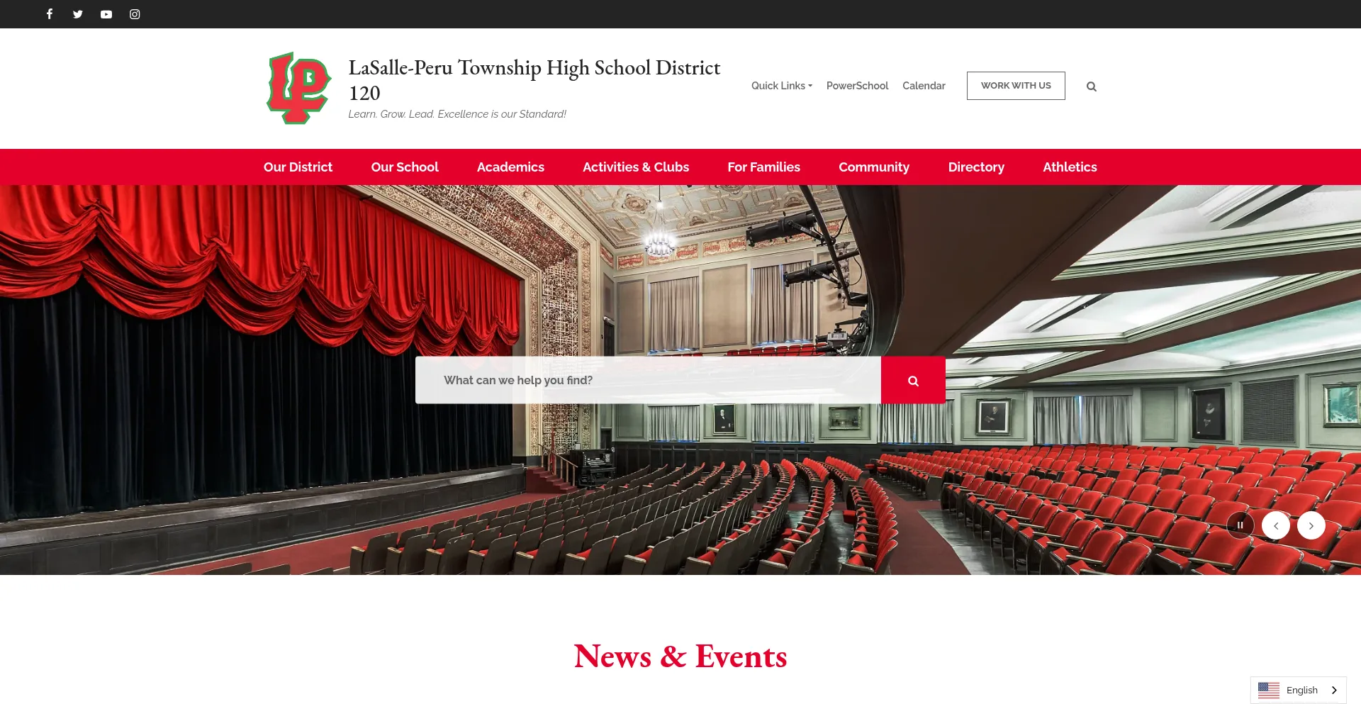 Website screenshot of Lphs.net