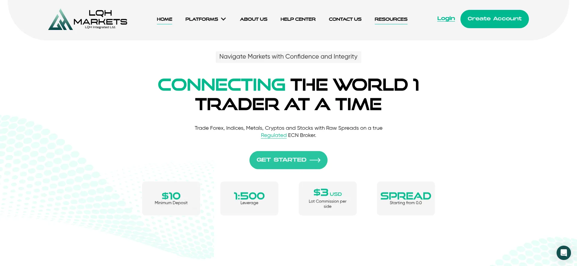 Website screenshot of Lqhmarkets.com
