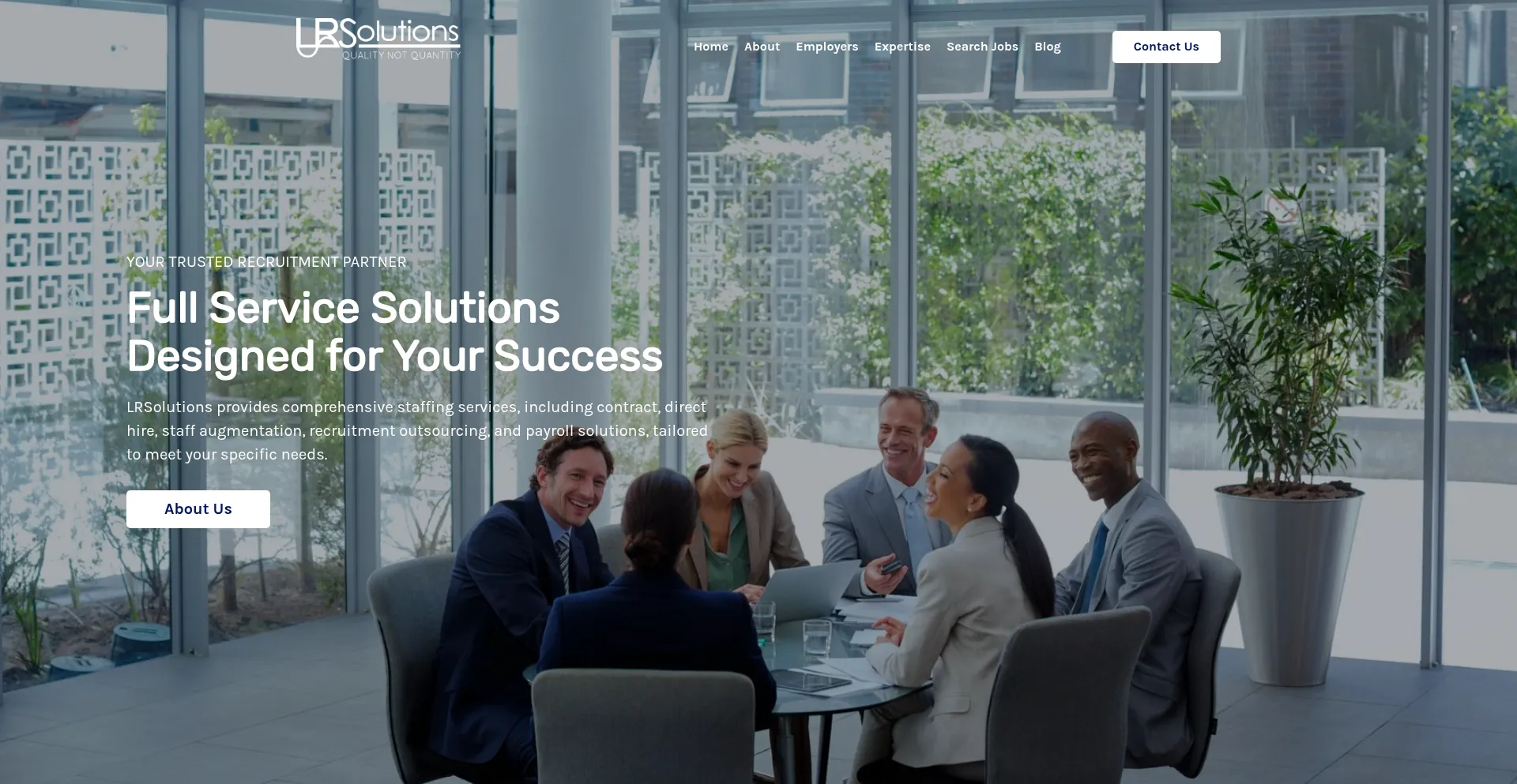 Website screenshot of Lrsolutions.net