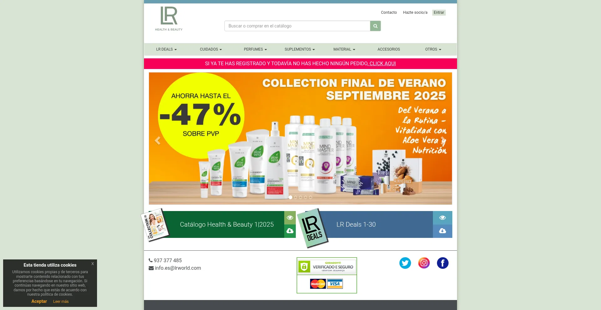 Lrworld-tienda.com Screenshot