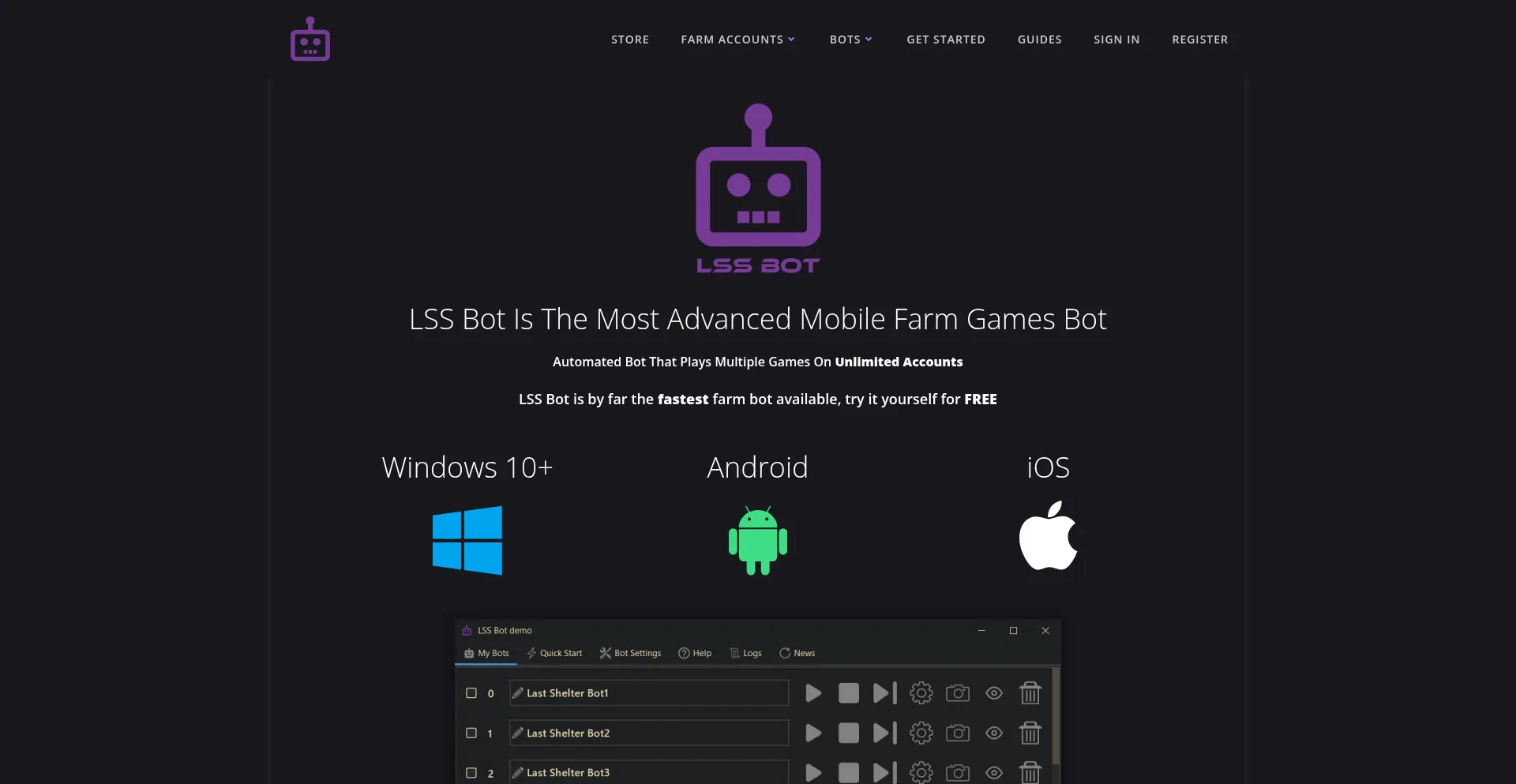 Lssbot.com Screenshot