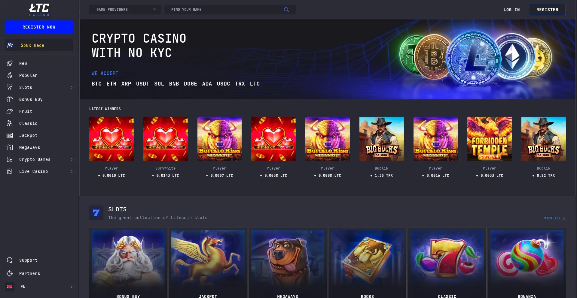 Ltccasino.com Screenshot