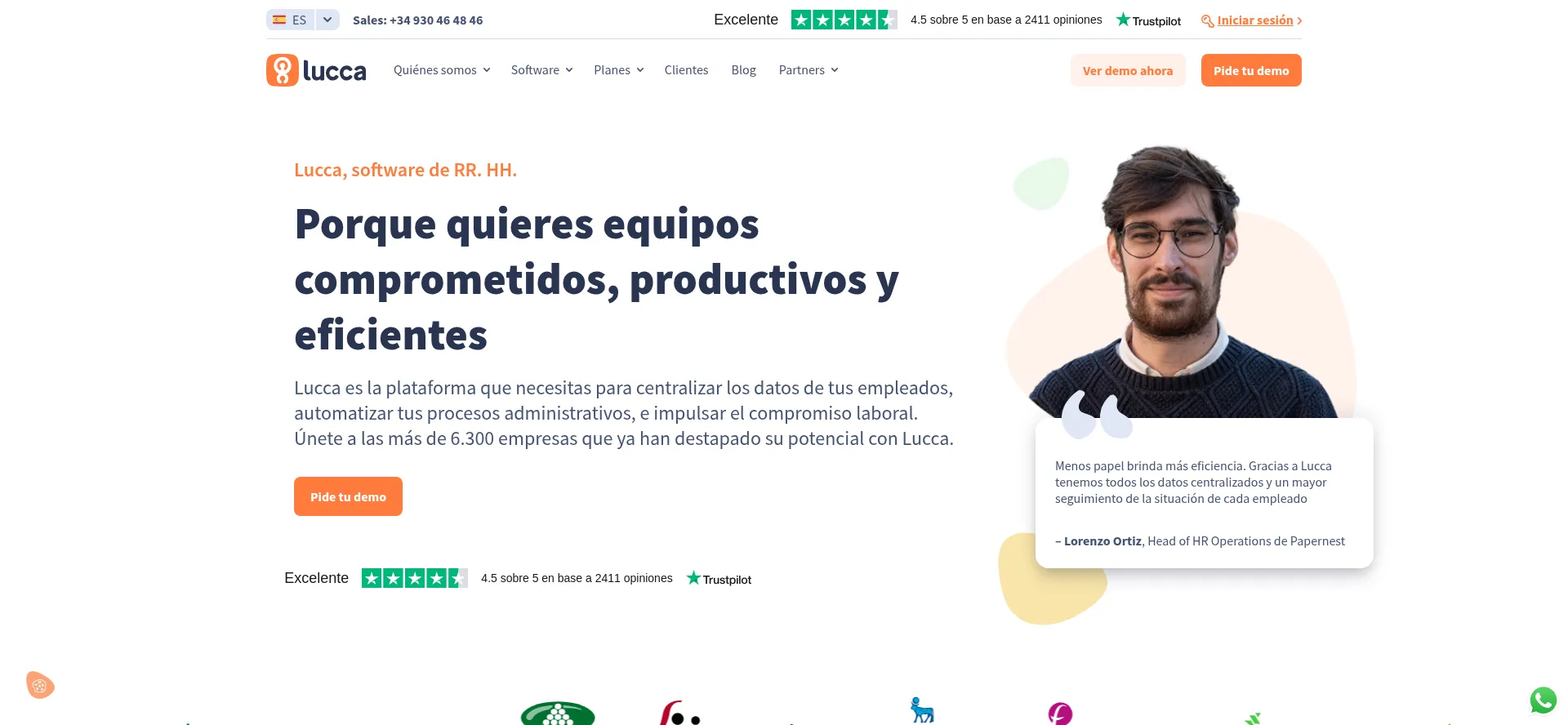 Website screenshot of Lucca-software.es