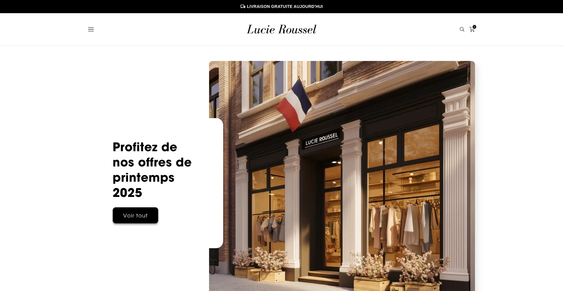 Website screenshot of Lucieroussel.com