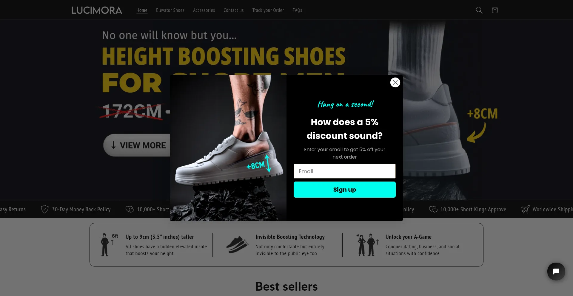 Website screenshot of Lucimora.com