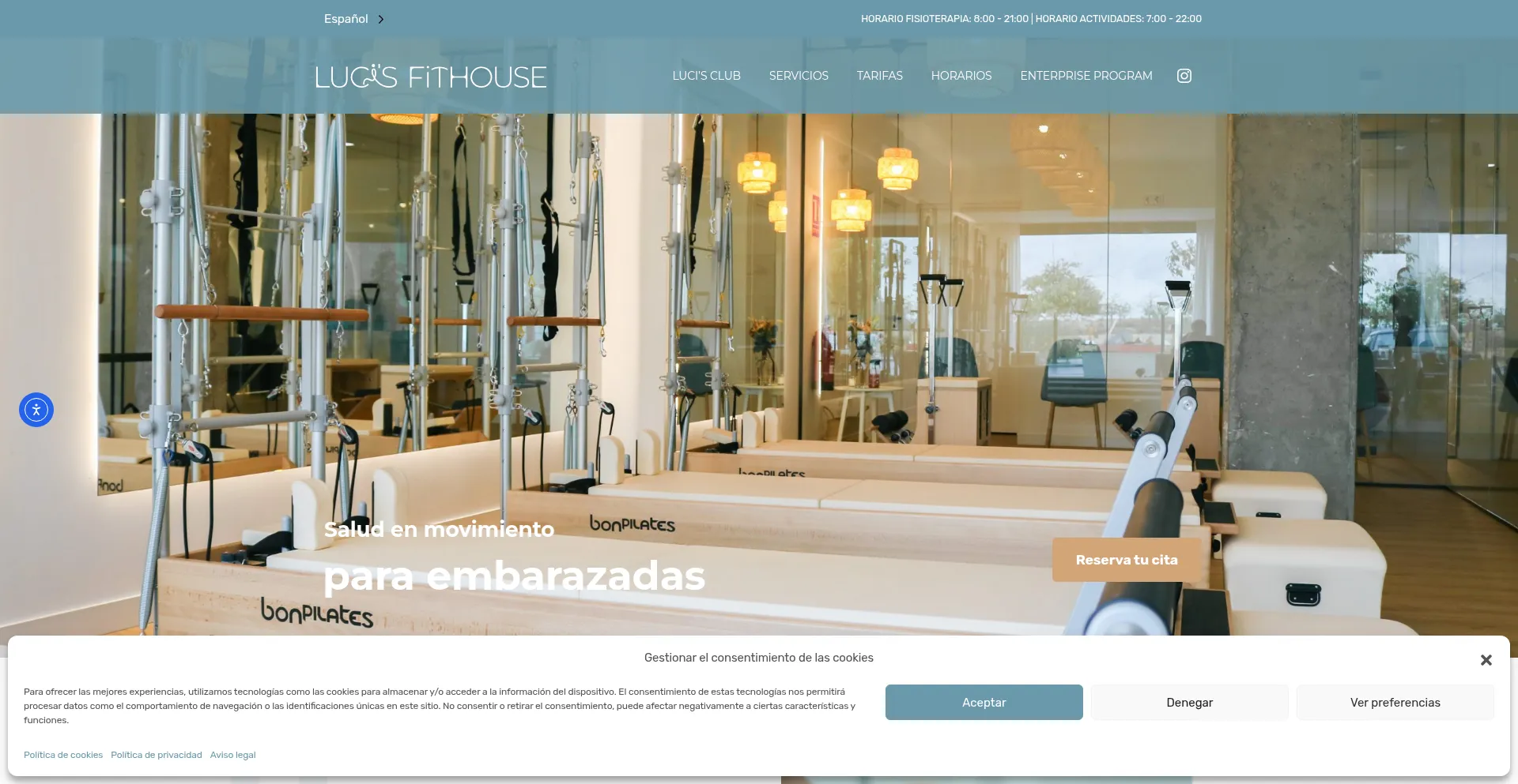 Website screenshot of Lucisfithouse.com