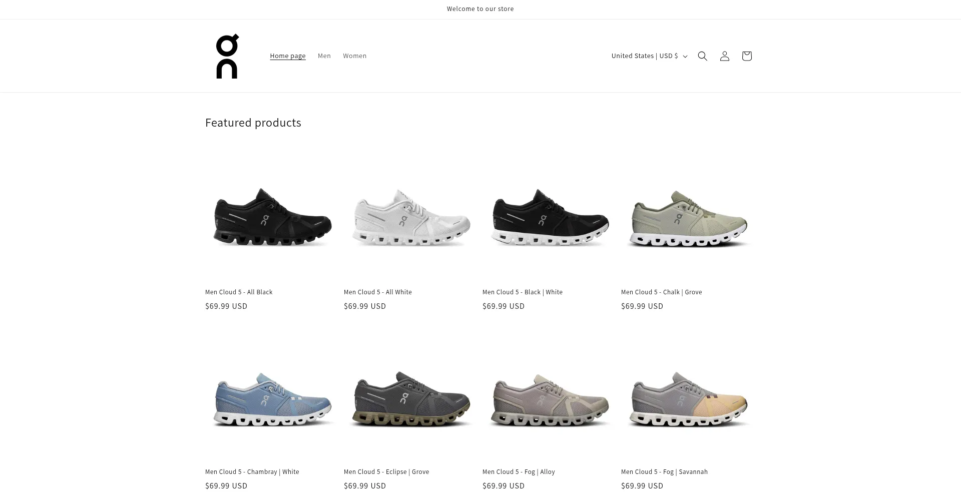 Website screenshot of Luciu2shop.myshopify.com