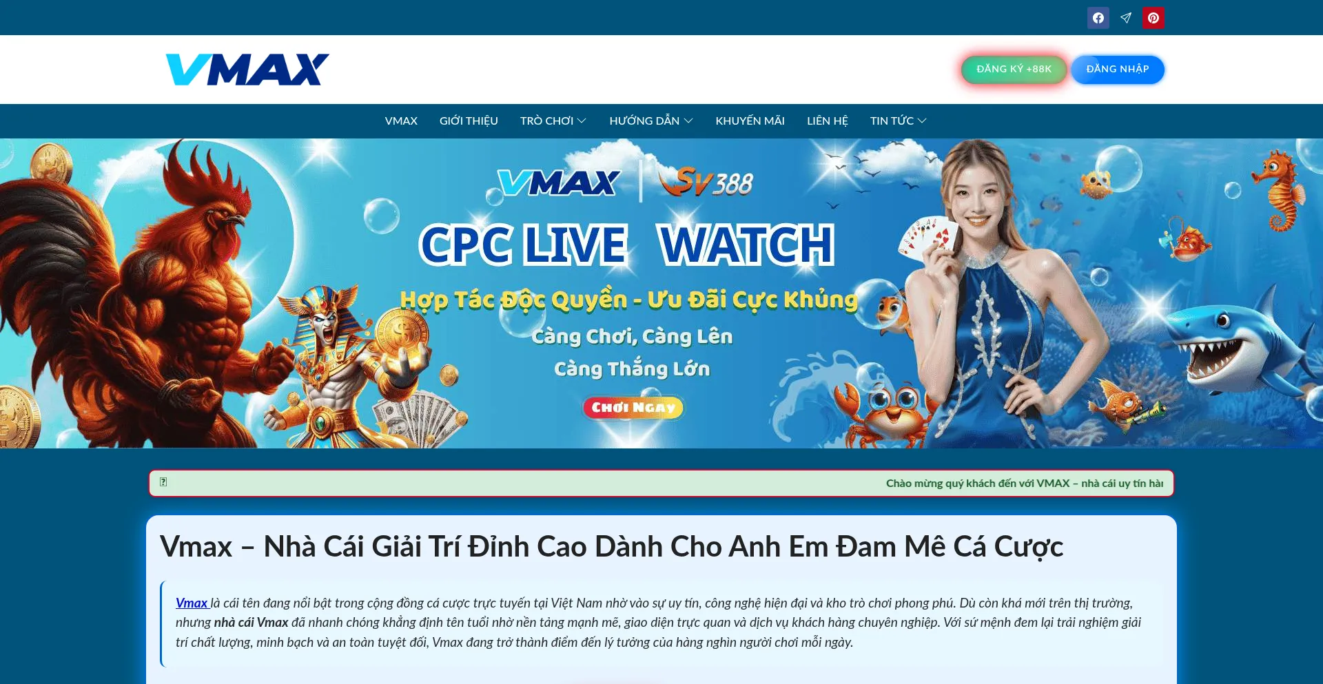 Website screenshot of Luckbet.br.com