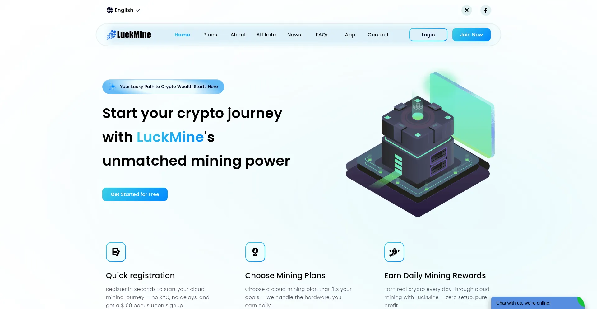 Luckmine.io Screenshot